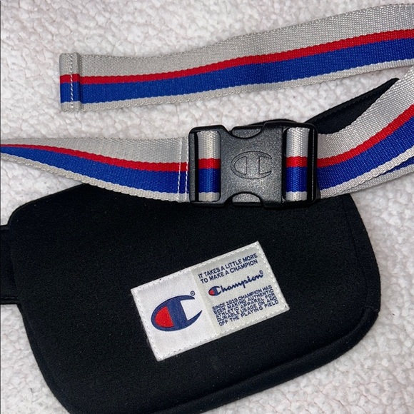 Champion Black Belt Bag with Sporty Striped Strap - Picture 5 of 6